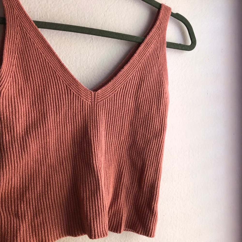 mauve sweater tank